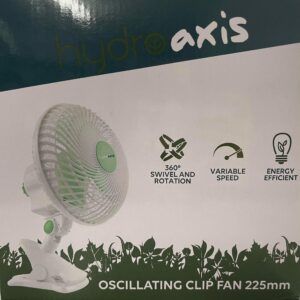 HYDRO AXIS OSCILLATING CLIP FAN 225MM