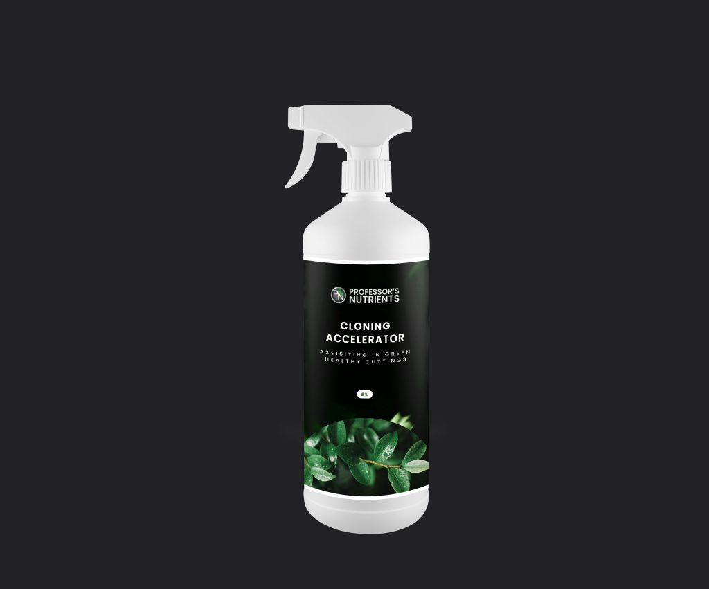 Professor’s Cloning Accelerator ready-to-use foliar spray in a 1 litre trigger bottle