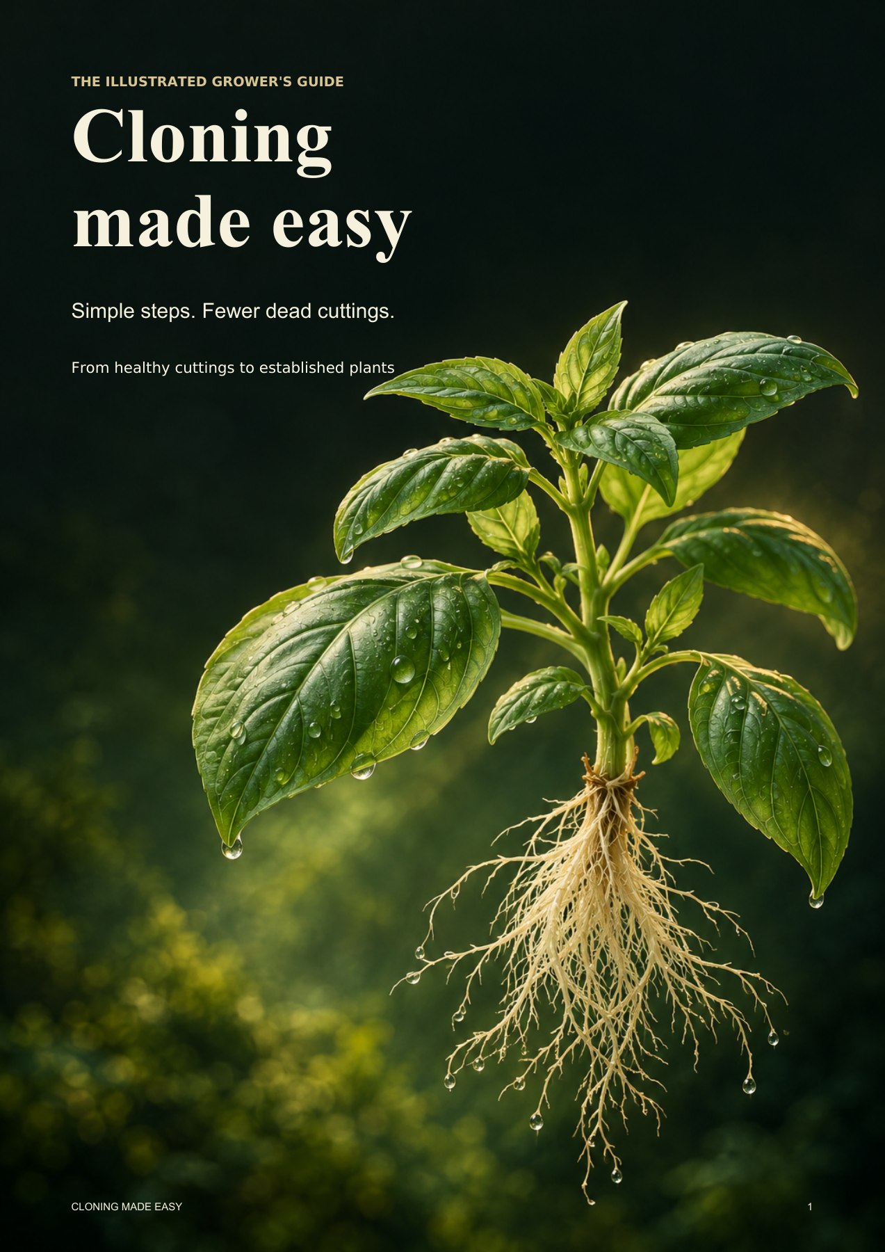 Cloning Made Easy book cover: Simple steps. Fewer dead cuttings.